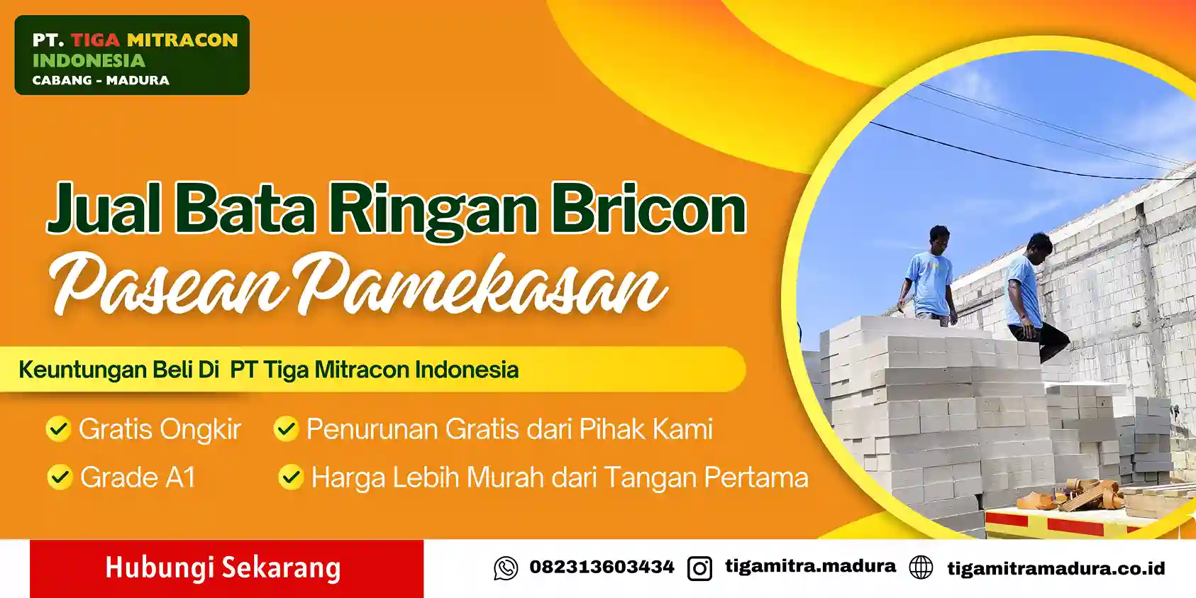 Jual Bata Ringan Bricon di Pasean Pamekasan