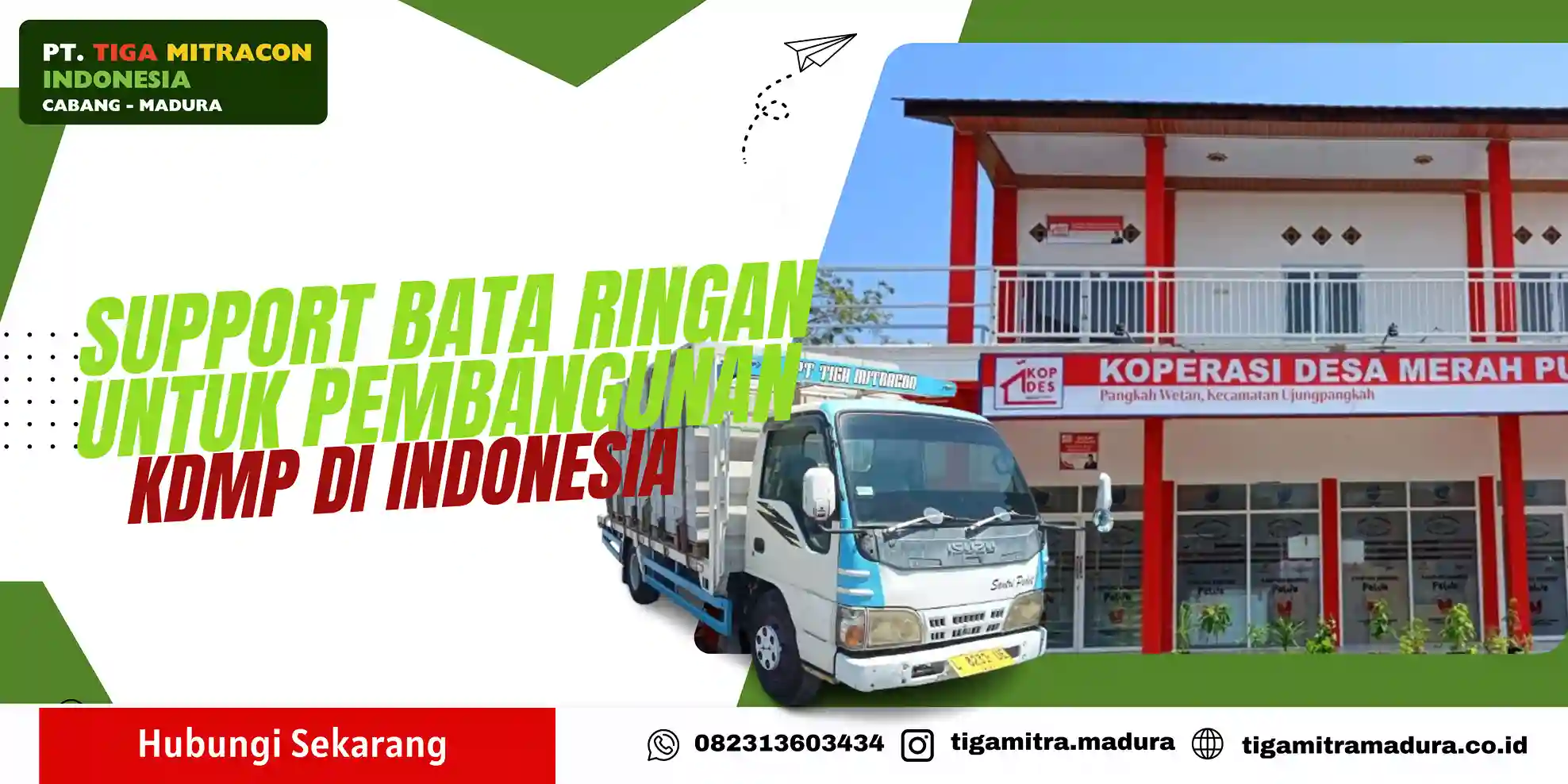 Pembangunan KDMP Koperasi Desa/Kelurahan Merah Putih dengan Bata Ringan – Dukungan PT Tiga Mitracon Indonesia
